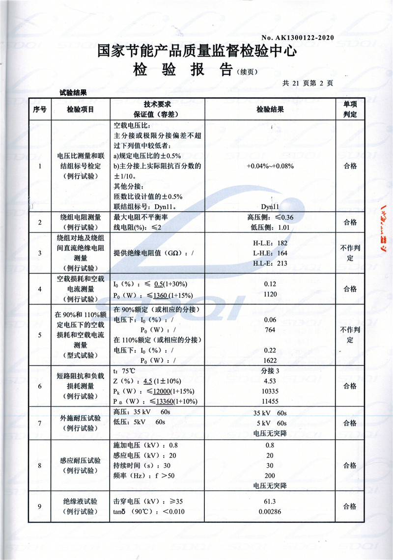 高低压试验报告-S11-1250新郑新郑新郑油浸式变压器-2.jpg